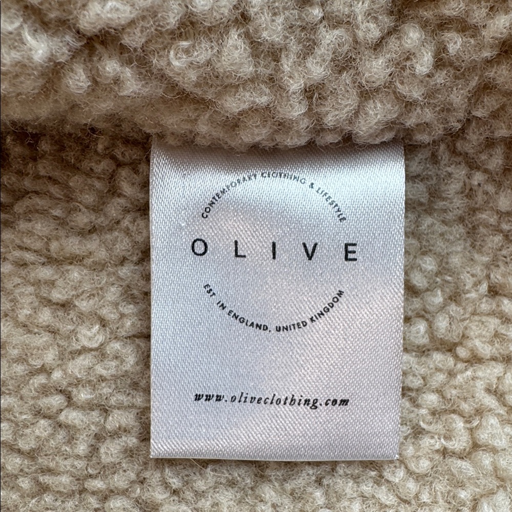 Olive Clothing Corduroy Sherpa Lined Jacket Coat Orange Size S/M - Picture 11 of 15